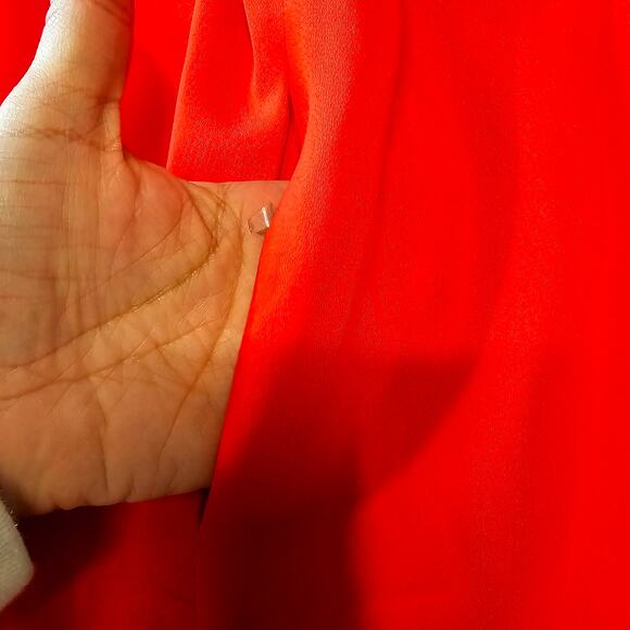 Maree Pour Toi Red Shift Dress Women’s Plus Size 26 Long Sleeve V-neck 3389 - Picture 11 of 14